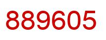 Number 889605 red image