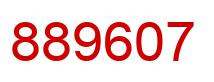 Number 889607 red image