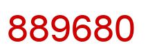 Number 889680 red image