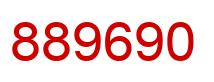 Number 889690 red image