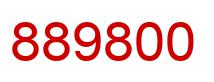Number 889800 red image