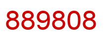 Number 889808 red image