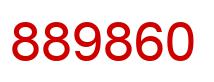Number 889860 red image