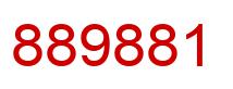 Number 889881 red image