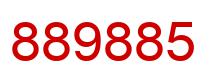 Number 889885 red image