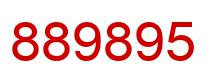 Number 889895 red image
