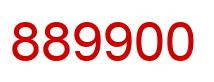 Number 889900 red image