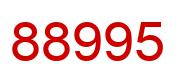 Number 88995 red image