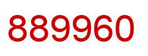 Number 889960 red image