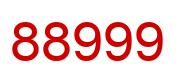 Number 88999 red image