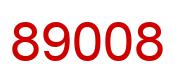 Number 89008 red image