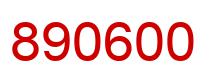 Number 890600 red image