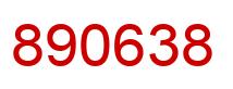 Number 890638 red image