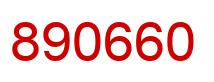 Number 890660 red image