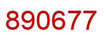 Number 890677 red image