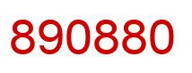 Number 890880 red image