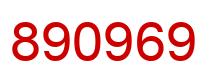 Número 890969 imagen rojo