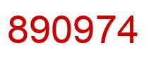 Número 890974 imagen rojo