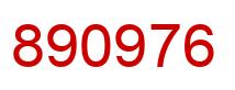 Número 890976 imagen rojo