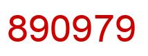 Número 890979 imagen rojo