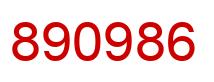 Número 890986 imagen rojo
