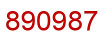 Número 890987 imagen rojo