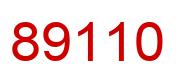 Number 89110 red image