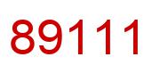 Number 89111 red image