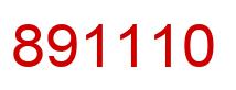 Number 891110 red image
