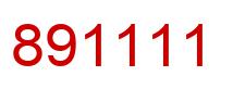 Number 891111 red image