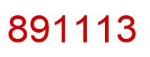 Number 891113 red image