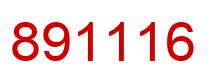 Number 891116 red image