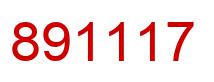 Number 891117 red image
