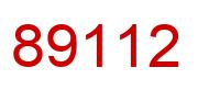 Number 89112 red image