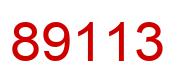 Number 89113 red image