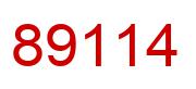 Number 89114 red image