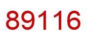 Number 89116 red image