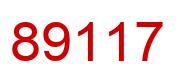 Number 89117 red image