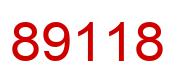 Number 89118 red image