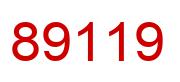 Number 89119 red image