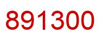 Number 891300 red image