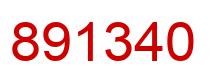 Number 891340 red image