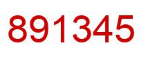 Number 891345 red image