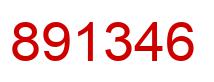Number 891346 red image