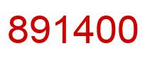 Number 891400 red image