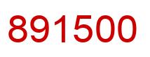 Number 891500 red image