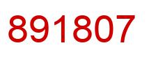 Number 891807 red image