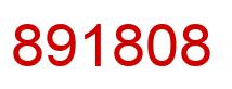 Number 891808 red image