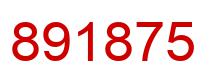 Number 891875 red image
