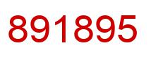 Number 891895 red image